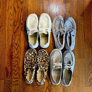 4 pair of almost new “hey dude” type shoes